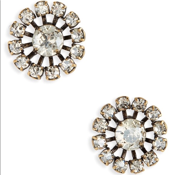 J. Crew Crystal Button Earrings - Picture 2 of 4